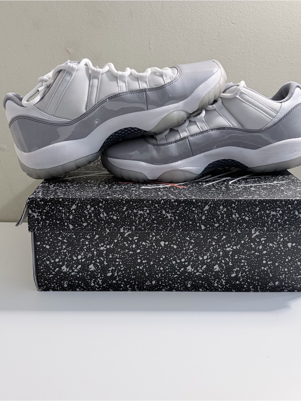Men’s Jordan 11 Retro Low Cement Gray - Picture 2 of 6